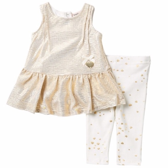 Juicy Couture Other - Juicy couture cute sparkly gold leggings set